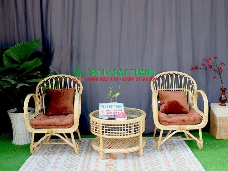 Bộ Bàn Ghế Mây Uống Trà - BBGMUT014